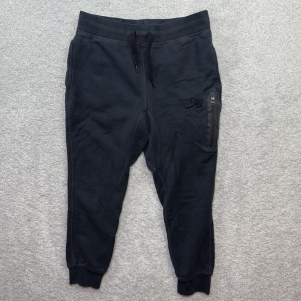 Nike Air Pivot Jogger Sweatpants Men's Small Black Tapered Zip Pocket 687054-010